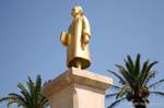 Golden statue of Habib Bourguiba child, Monastir, Tunisia.