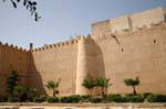 Round tower and views of the outside wall of the Medina, Sfax, Tunisia.