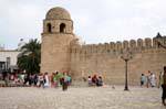 Tower dome and walls of the Great Mosque seen from the outside, Sousse, Tunisia.