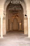 Sousse, Grand Mosque, the mihrab view from the central gate of the prayer hall, Tunisia.