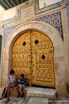 Church door in the medina of Sousse, Tunisia.