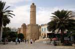 Tower 27 m allowing monk soldiers to monitor the sea and the hinterland, Ribat of Sousse, Tunisia.