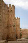 Ramparts flanked by semi-cylindrical towers, Ribat of Sousse, Tunisia.