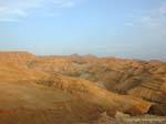 Eroded landscape between Tamerza Chebika, Tunisia.