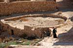 Threshing round tank Toujane, Tunisia.