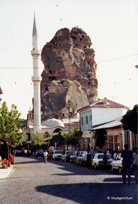 Cappadocia, Goreme, mosque minaret - Turkey