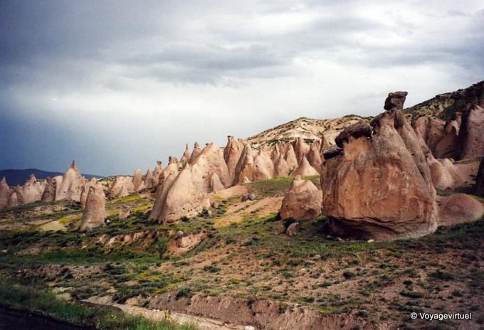 Strange shapes carved by erosion, Cappadocia - Turkey