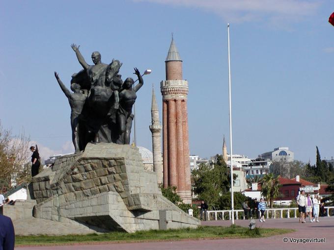 Yivli Minare (Fluted Minaret) and monuments, Antalya - Turkey