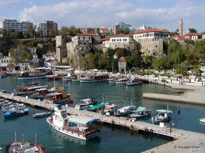 The old port transformed into a marina, Antalya - Turkey