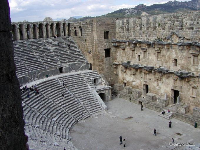 Aspendos theater built by the architect Zenon in the second century - Turkey