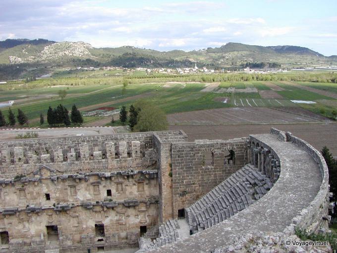 Campaign around the theater, Aspendos - Turkey