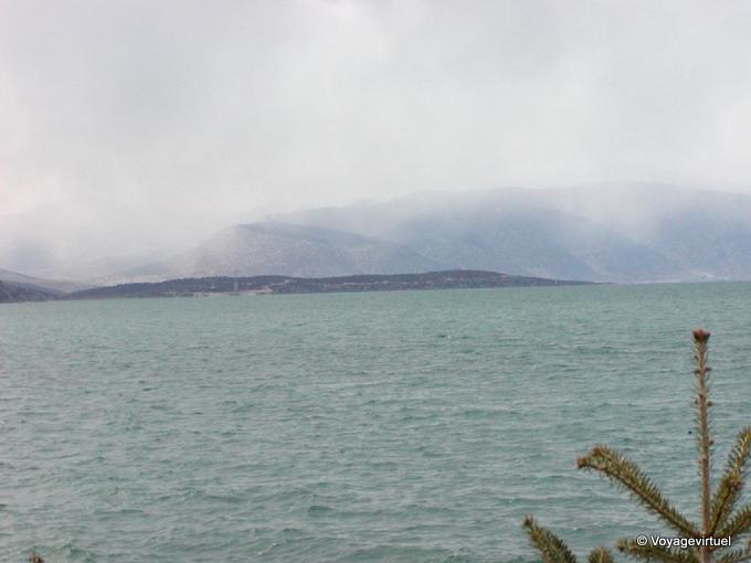 Green water and clouds over Lake Egirdir - Turkey