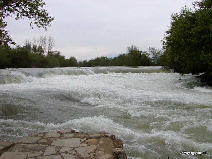Manavgat waterfall upstream from the city - Turkey