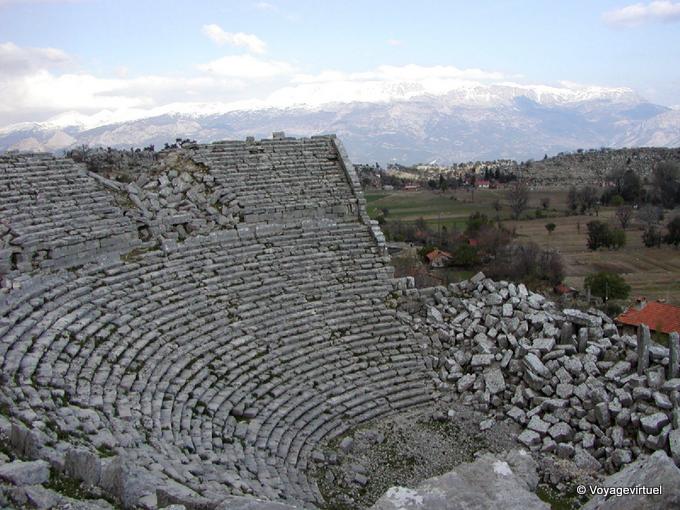 Theatre Selge, second century, 8700 seats - Turkey