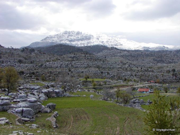 Panorama of the surrounding Selge - Turkey