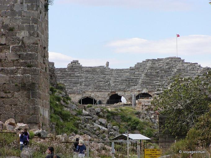 Theatre of Side, partial view - Turkey