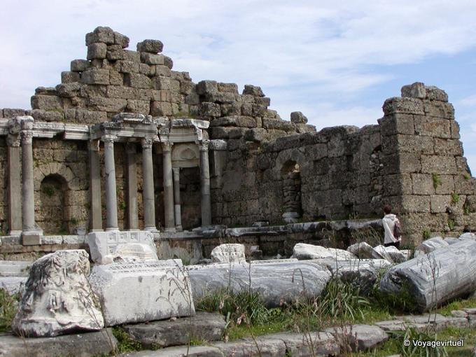 Side, Byzantine basilica - Turkey