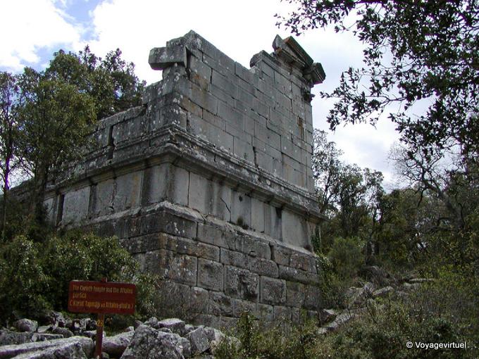Corinthian temple and the portico Altalos, Termessos - Turkey