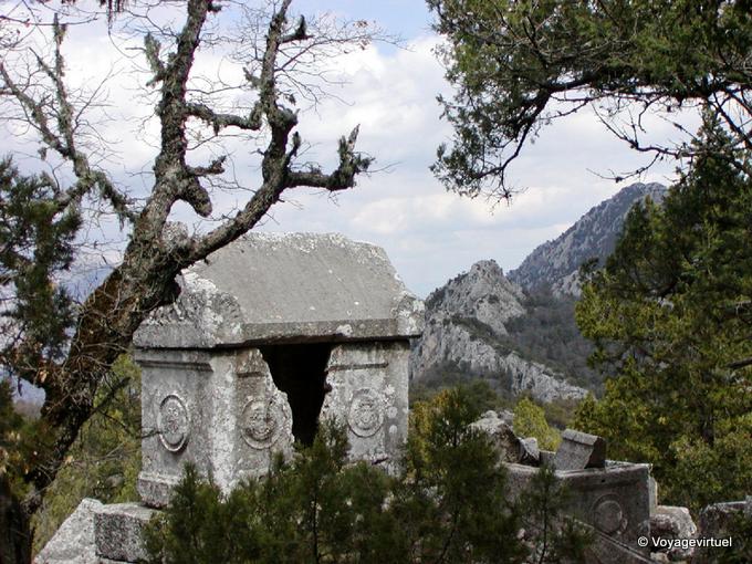 Funeral chest in the ancient city of Termessos - Turkey