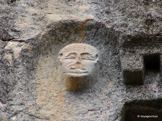 Carved head, Termessos - Turkey
