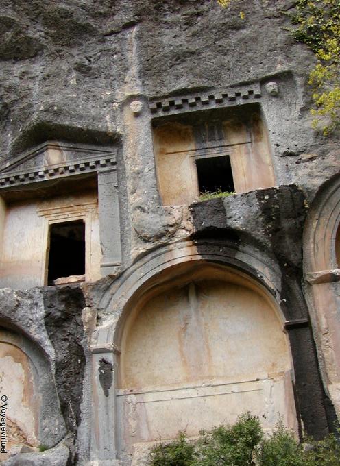 Tomb in the rock, necropolis of Termessos - Turkey