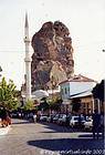 Cappadocia, Goreme, mosque minaret, Turkey.
