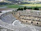 Aspendos theater, stage wall and bleachers, Turkey.