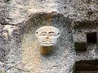 Carved head, Termessos, Turkey.