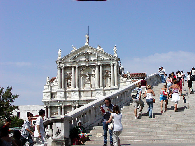 Ponte degli Scalzi and Santa Maria di Nazareth, Venice, Italy