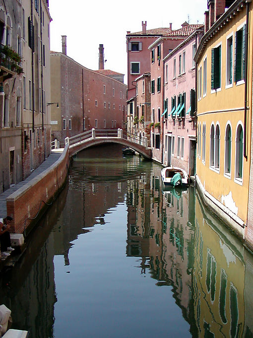 Reflection in the canal, Venice, Italy