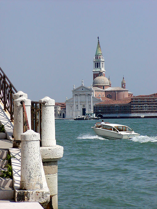 Venice boat to the island of San Giorgio Maggiore, Italy