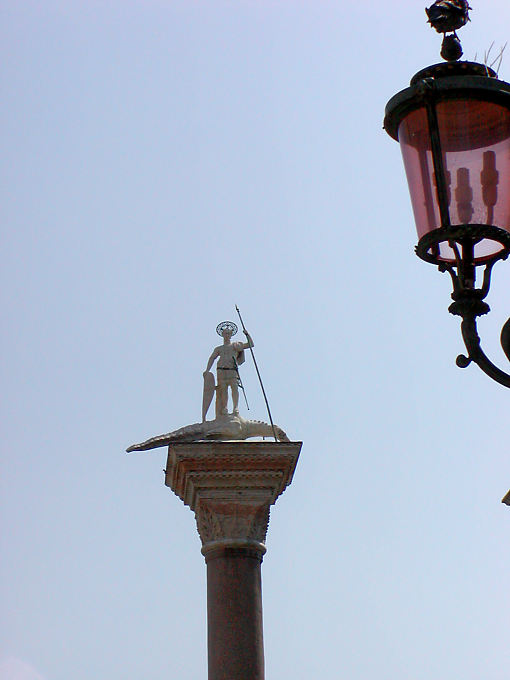 San Teodoro slaying the dragon, Venice, Italy