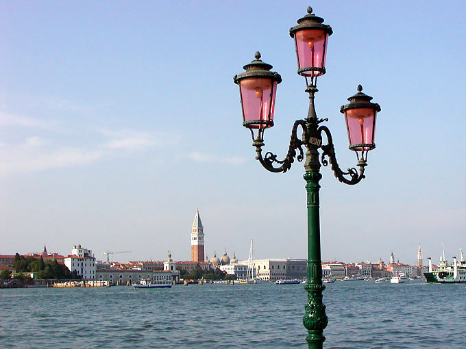 Doge's Palace in the distance, Venice, Italy