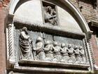 Religious bas-relief, Venice, Italy.